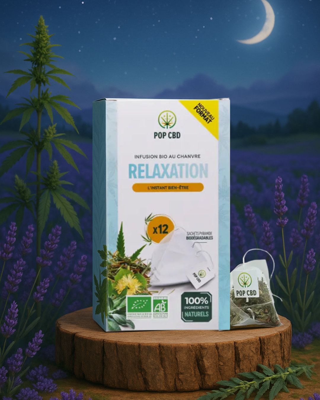 Sachets pyramides Infusion Bio CBD "RELAXATION"