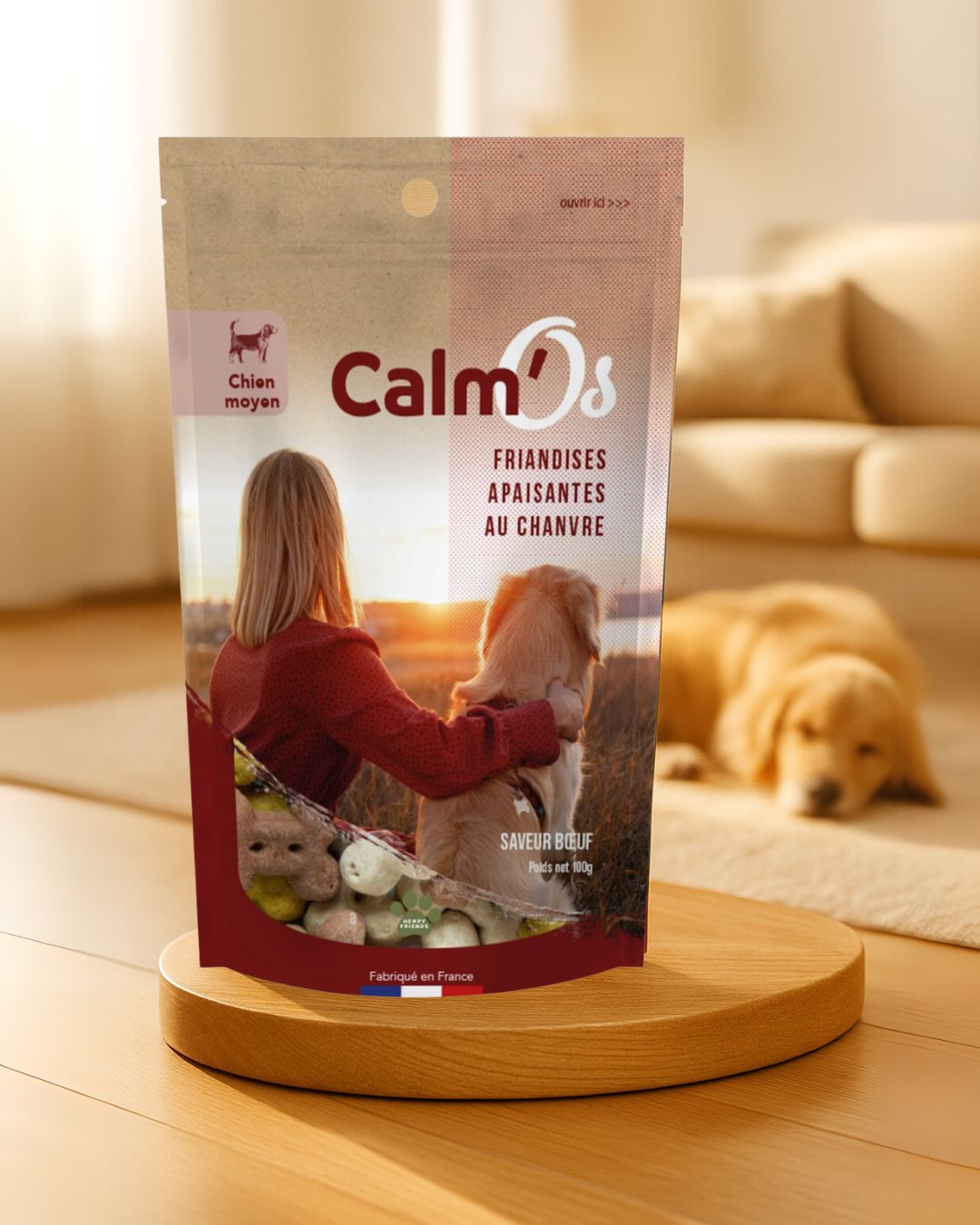 Croquettes-friandises au chanvre pour chien – Calm’Os