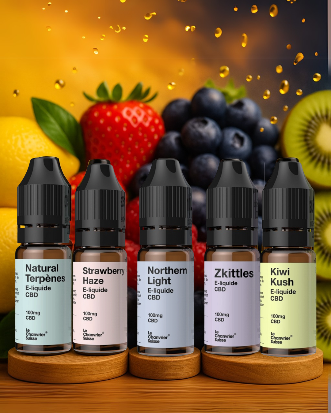 E-LIQUIDE CBD (10ml/500mg) VAPE / E-CIGARETTE plusieurs goûts