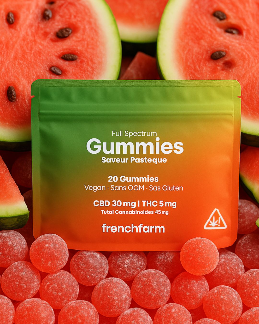 GUMMIES PASTÈQUE | CBD+ | BONBONS FULLSPECTRUM