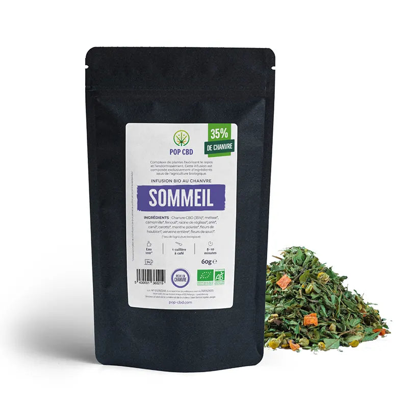 Infusion BIO CBD "SOMMEIL" au Chanvre - CBD 35%
