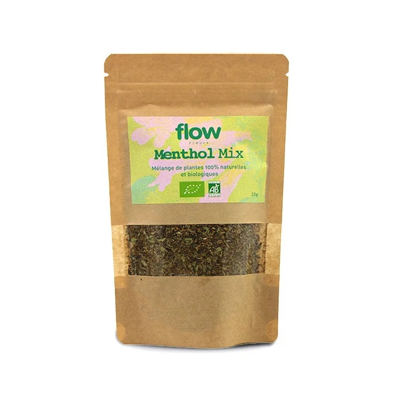 Substitut de tabac BIO Flow MENTHOL Mix- Bouillon blanc, menthe