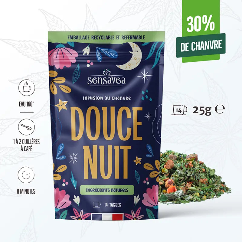 Infusion BIO CHANVRE CBD 30% "DOUCE NUIT"