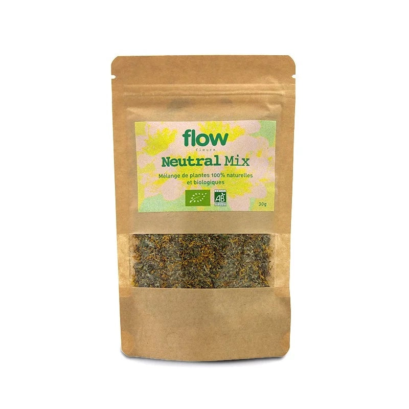 Substitut de tabac BIO Flow NEUTRAL Mix- Bouillon blanc, framboisier