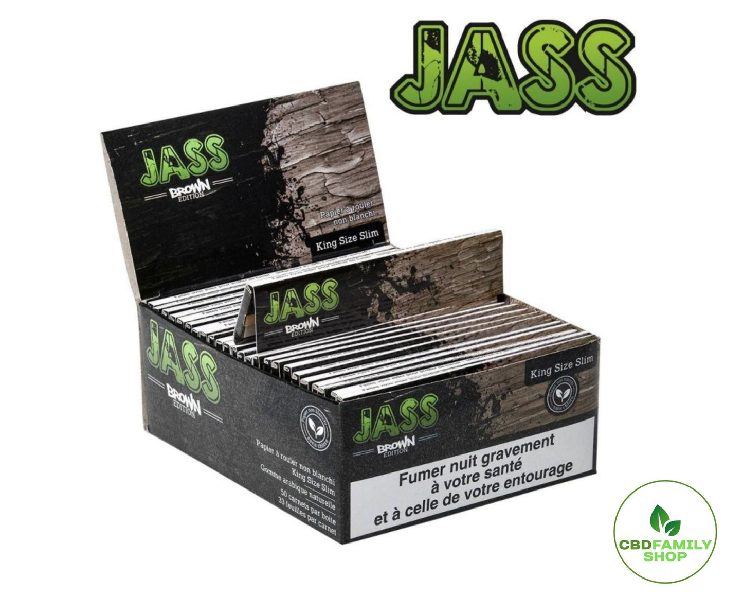feuilles brown king size slim