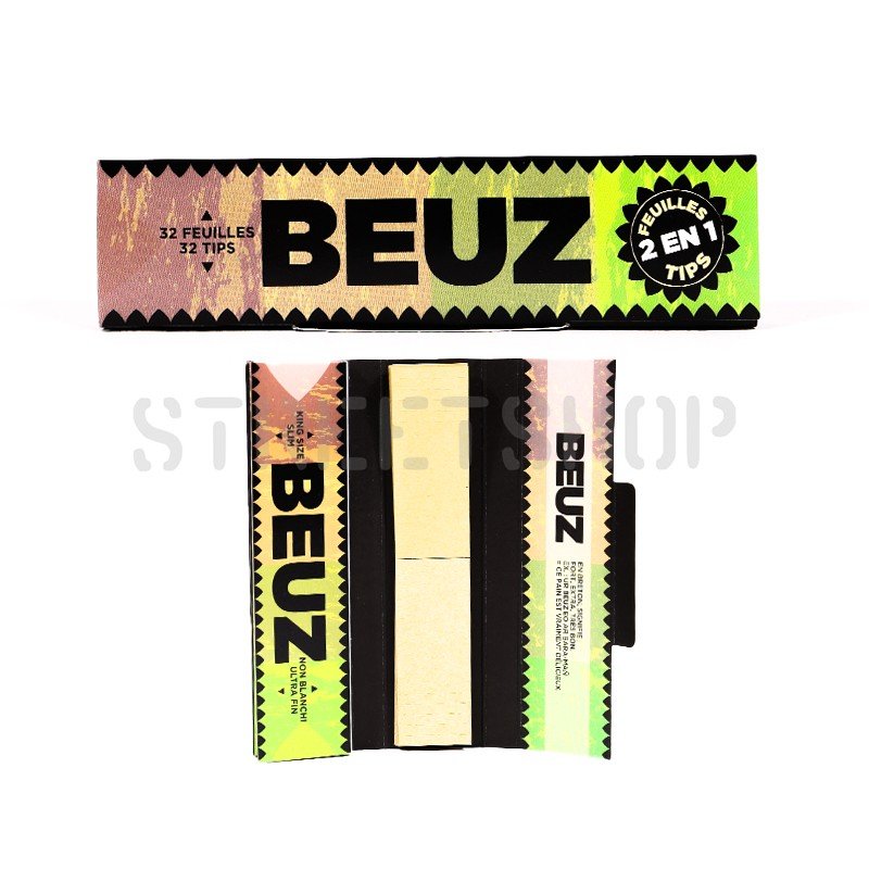 Feuilles à rouler BEUZ Brown SLIM + Tips - 2 en 1