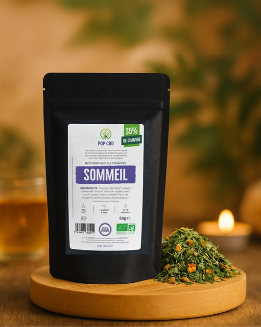 Infusion BIO CBD "SOMMEIL" au Chanvre - CBD 35%