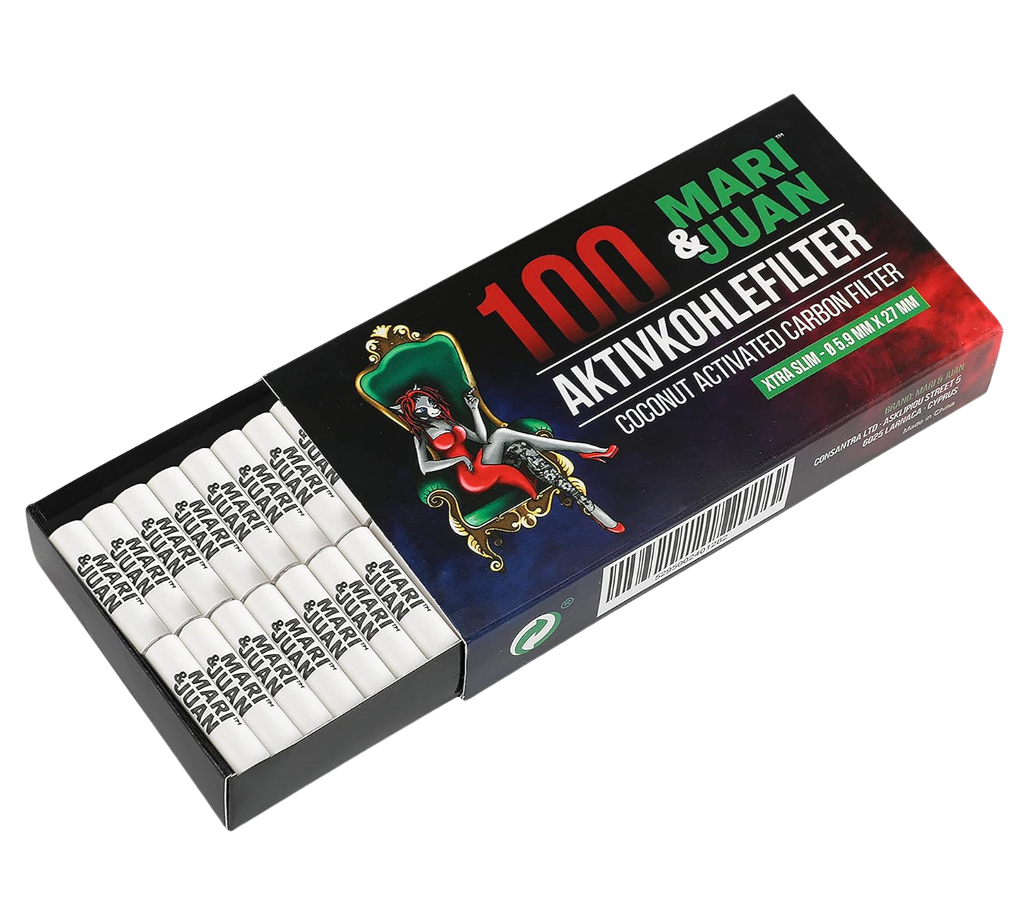 PACK FILTRES CHARBON ACTIF "6 mm x 27 mm"