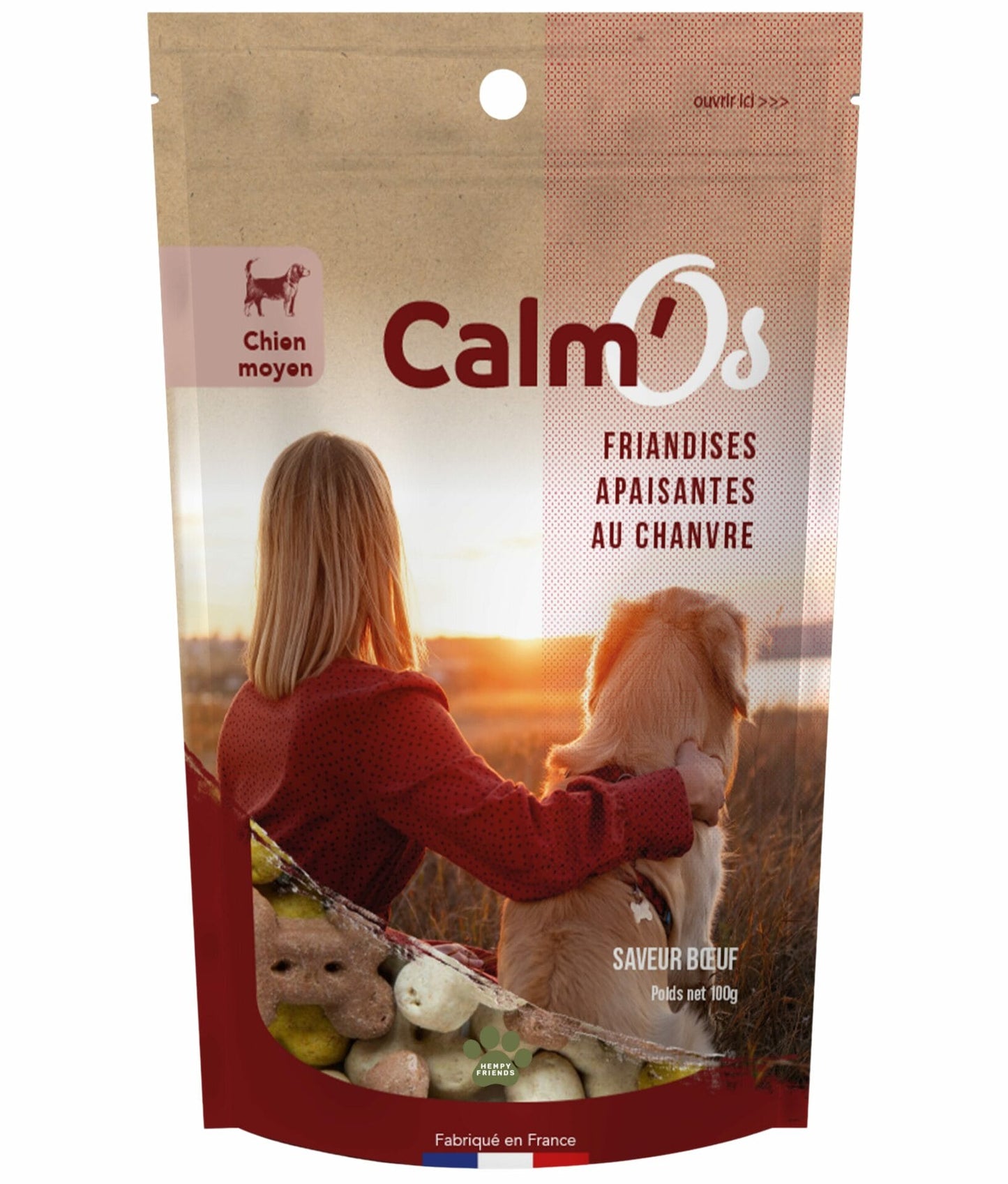 Croquettes-friandises au chanvre pour chien – Calm’Os