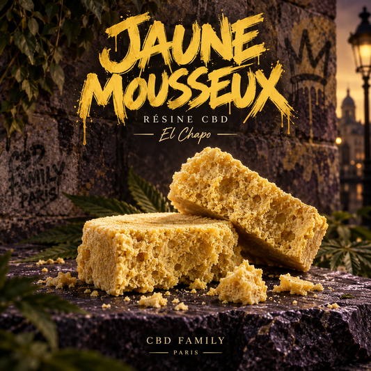 Jaune Mousseux « El Chapo » — illustration CBD Family Paris