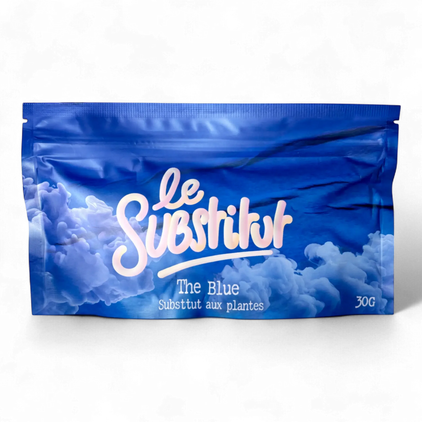 Substitut de tabac "THE BLUE" Feuilles de framboisier et de menthe poivrée