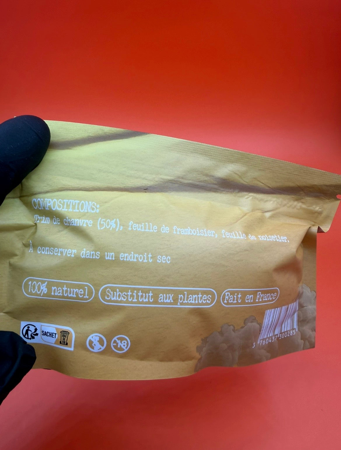 Substitut de tabac "THE ORANGE" Feuilles de framboisier et feuille de noisetier