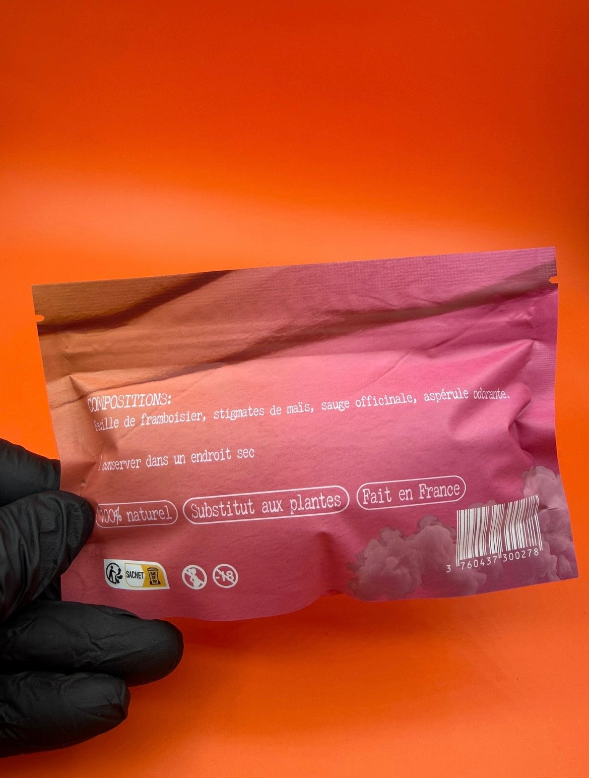 Substitut de tabac "THE PINK" Feuilles de framboisier et stigmate de maïs